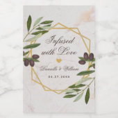 Infusion mit Liebe Olivenöl Gastgeschenke Hochzeit Weinetikett (Einzelnes Label)