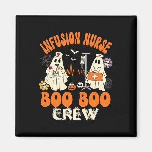 Infusion Nurse Boo Crew Halloween Nurse Ghost Kost Magnet
