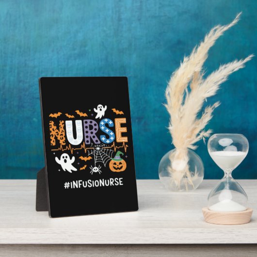 Infusion Nurse Nursing Stethoscope Halloween Essen Fotoplatte (Seite)