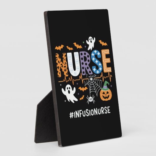Infusion Nurse Nursing Stethoscope Halloween Essen Fotoplatte (Seite)
