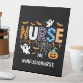 Infusion Nurse Nursing Stethoscope Halloween Essen Sockelschild (In Situ)
