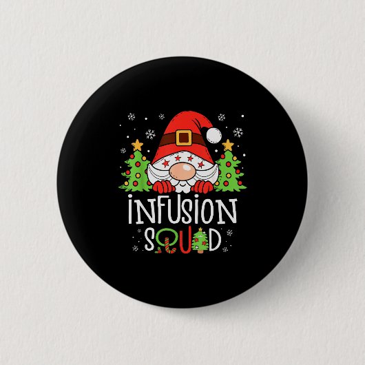 Infusion Nurse Squad Santa Stethoscope Nurse Chris Button (Vorderseite)