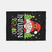 Infusion Nurse Squad Santa Stethoscope Nurse Chris Fleecedecke (Vorderseite (Horizontal))