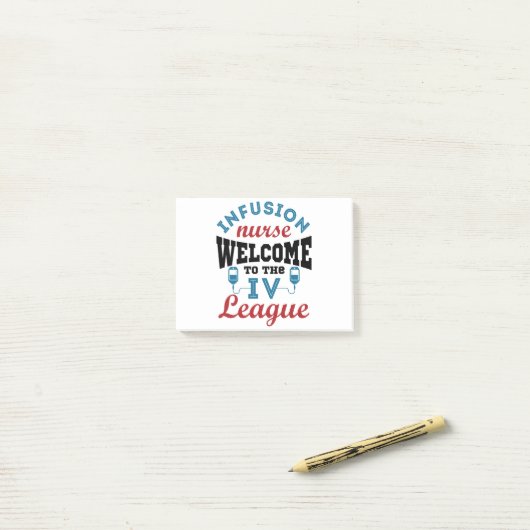 Infusion Nurse Welcome to the I.V. League Post-it Klebezettel (Auf Schreibtisch)