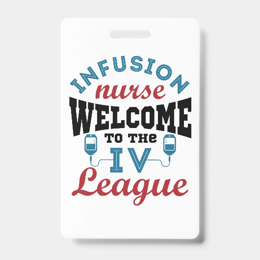 Infusion Nurse Willkommen bei der I.V. Liga Ausweis (Vorderseite)