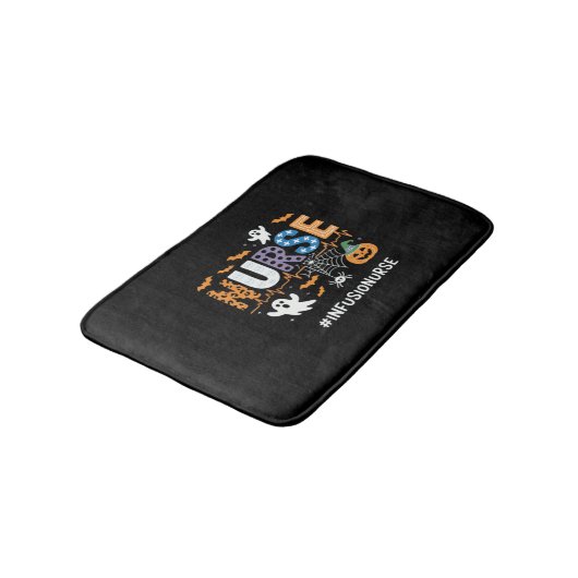 Infusion Nursing Stethoscope Halloween Essen Badematte (Schrägansicht)