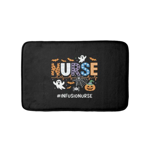 Infusion Nursing Stethoscope Halloween Essen Badematte (Vorderseite)