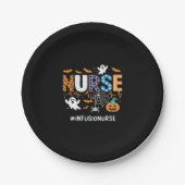 Infusion Nursing Stethoscope Halloween Essen Pappteller (Vorderseite)