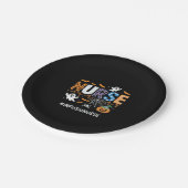 Infusion Nursing Stethoscope Halloween Essen Pappteller (Schrägansicht)