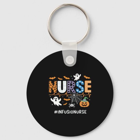 Infusion Nursing Stethoscope Halloween Essen Schlüsselanhänger (Vorderseite)