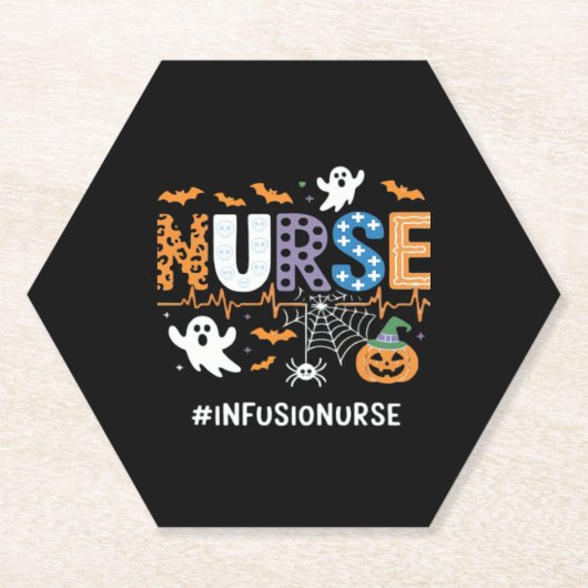 Infusion Nursing Stethoscope Halloween Essen Untersetzer (Vorderseite)