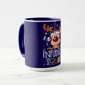 Infusion Squad Christmas – Festive Reindeer Design Tasse (Vorderseite Links)