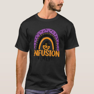 Infusionskrankenschwester Regenbogen Halloween-Kos T-Shirt