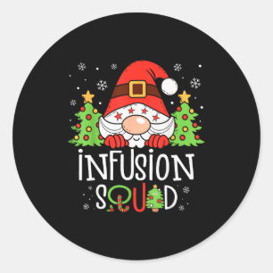 Infusionskrankenschwester-Trupp Weihnachtsmann Ste Runder Aufkleber