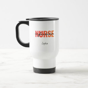 Infusionskrankenschwester-Typografie-Design Reisebecher