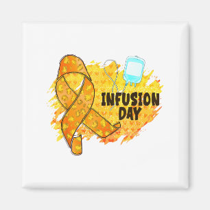 Infusionstag Multiple Sklerose-Bewusstsein Orange Magnet