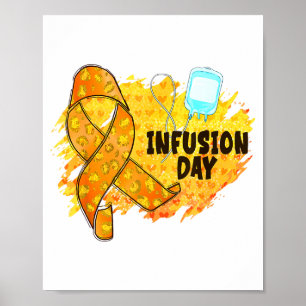 Infusionstag Multiple Sklerose-Bewusstsein Orange  Poster