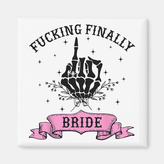 Ing Schließlich Bride Skeleton Hand Halloween Bach Magnet (Vorne)
