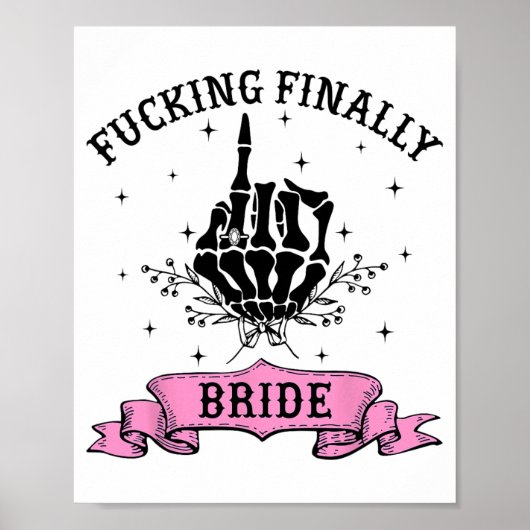 Ing Schließlich Bride Skeleton Hand Halloween Bach Poster (Vorne)