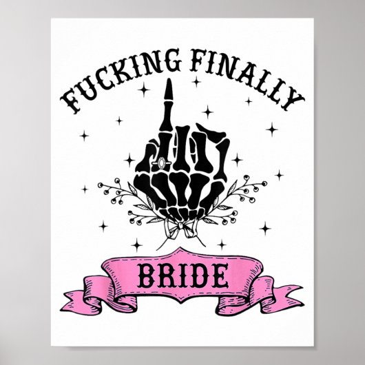 Ing Schließlich Bride Skeleton Hand Halloween Bach Poster (Vorne)