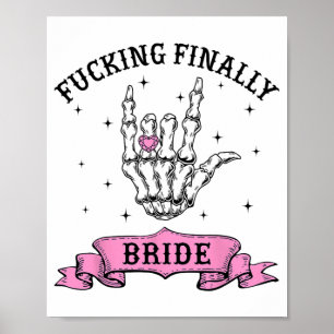 Ing Schließlich Bride Skeleton Ring Finger Bachelo Poster