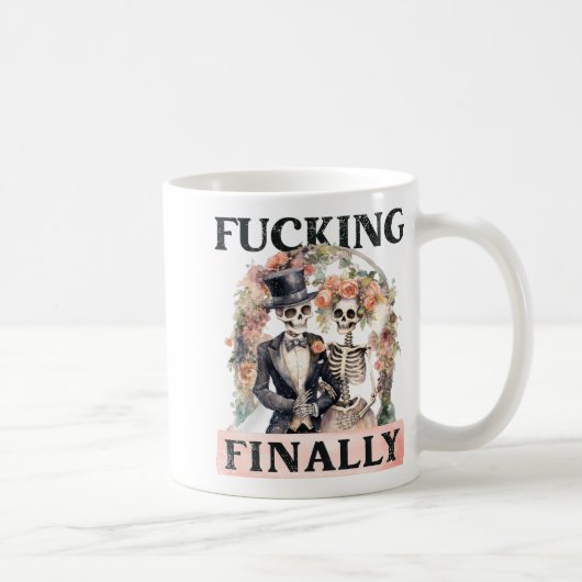 Ing Schließlich Bridesmaid Skeleton Bride Groom Ha Kaffeetasse (Rechts)