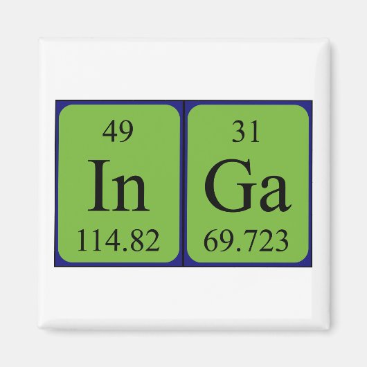 Inga-Magnet für periodische Tabellen Magnet (Vorne)