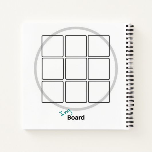 IngBoard 8.5"x8.5" SpiralNotebook Notizblock (Rückseite)