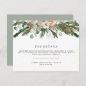 INGE Cosy Scandinavian Winter Wedding Details Card Einladung (Vorne/Hinten)