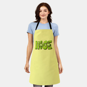Inge Name Kiwi Design Küchenschürze Schürze
