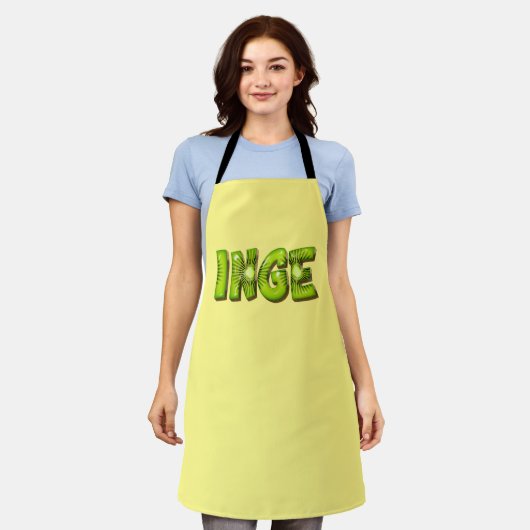 Inge Name Kiwi Design Küchenschürze Schürze (Getragen)