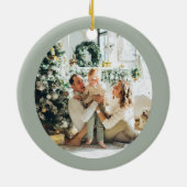 INGE Warm & gemütlich skandinavisch 1. Weihnachtsf Keramik Ornament (Hinten)