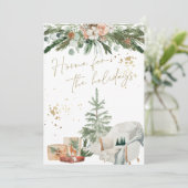 INGE Warme & gemütliche skandinavische Weihnachtsk Einladung (Stehend Vorderseite)