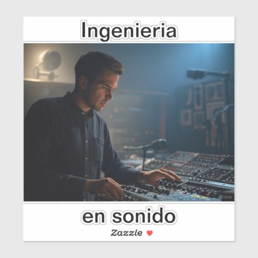 Ingenieria en sonido aufkleber (Blatt)