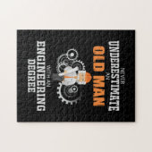 Ingenieur alter Mann mit einem Ingenieurdiplom Puzzle (Horizontal)