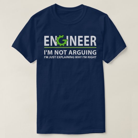 Ingenieur argumentiert nicht für ein lustiges tech T-Shirt (Design vorne)