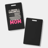 Ingenieur Art Proud Engineer Mama Ausweis (Vorder- & Rückseite)