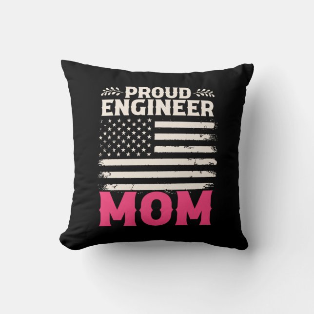 Ingenieur Art Proud Engineer Mama Kissen (Vorderseite)