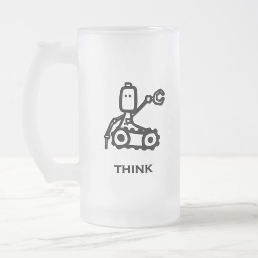 Ingenieur Bot Think Mattglas Bierglas (Links)