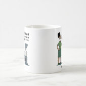 Ingenieur Cartoon Frau Kaffeetasse (Mittel)