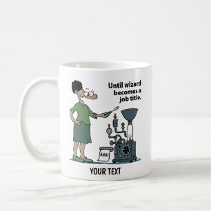 Ingenieur Cartoon Frau Kaffeetasse