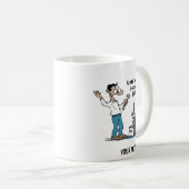 Ingenieur Cartoon Mann Kaffeetasse (VorderseiteRechts)