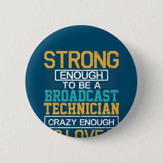 Ingenieur Crazy genug, um ein Fernsehtechniker zu Button (Vorderseite)