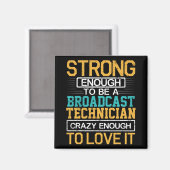 Ingenieur Crazy genug, um ein Fernsehtechniker zu Magnet (Vorderseite/Rückseite)