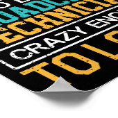 Ingenieur Crazy genug, um ein Fernsehtechniker zu Poster (Ecke)