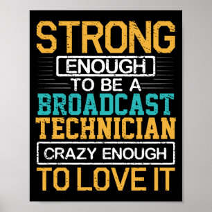 Ingenieur Crazy genug, um ein Fernsehtechniker zu  Poster