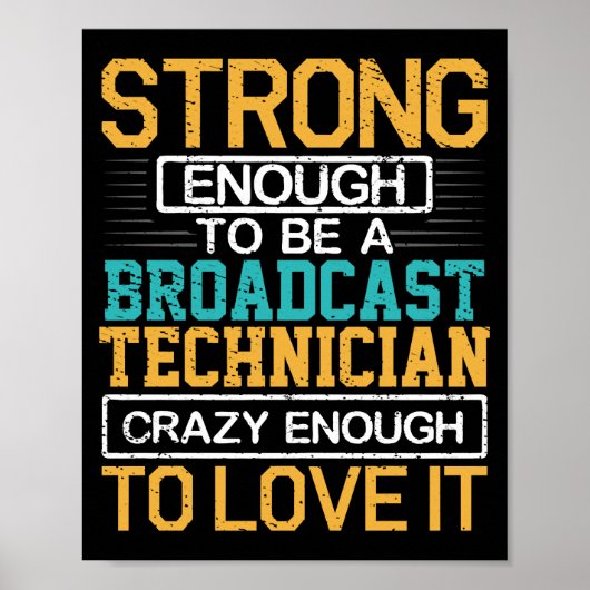 Ingenieur Crazy genug, um ein Fernsehtechniker zu Poster (Vorne)