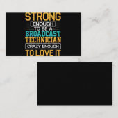 Ingenieur Crazy genug, um ein Fernsehtechniker zu Visitenkarte (Vorne/Hinten)