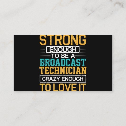 Ingenieur Crazy genug, um ein Fernsehtechniker zu Visitenkarte (Vorderseite)