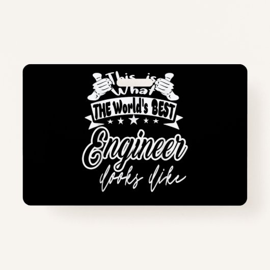 Ingenieur, das ist der beste Ingenieur der Welt. Ausweis (Vorderseite)